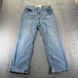 VTG Gap 1969 Jeans Mens 34x30 Blue Cotton Denim Straight Baggy Workwear Faded